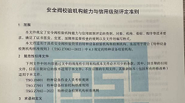 2026安全阀校验机构能力与信用级别评定准则